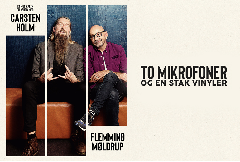 To mikrofoner og en stak vinyler